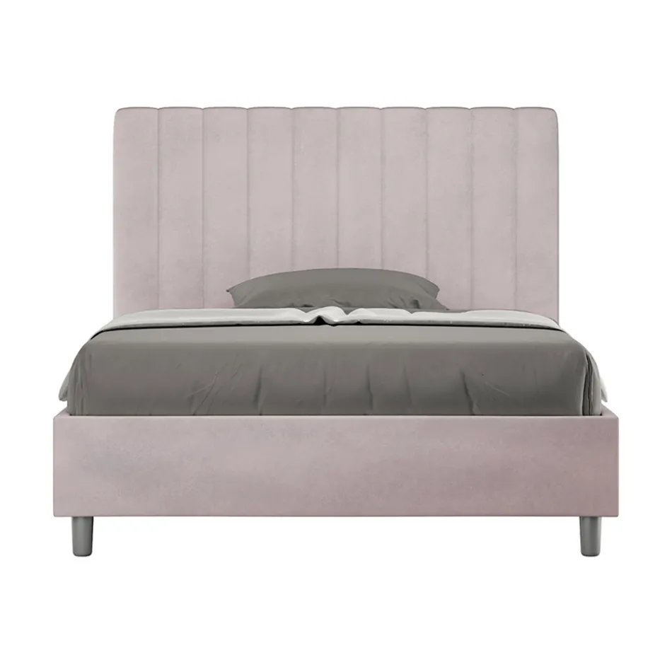 Microvezelmatras van 140x200 cm met symmetrische verticale lijnen, gemaakt in Italië - Glove Viadurini