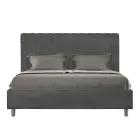 Microvezelmatras van 160x200 cm met symmetrische verticale lijnen, gemaakt in Italië - Glove Viadurini