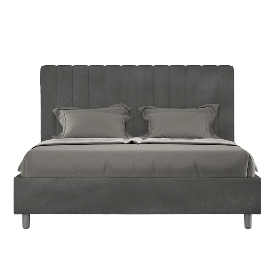 Microvezelmatras van 160x200 cm met symmetrische verticale lijnen, gemaakt in Italië - Glove Viadurini