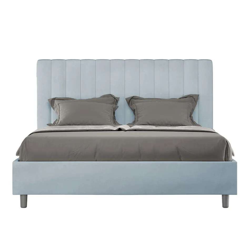 Microvezelmatras van 160x200 cm met symmetrische verticale lijnen, gemaakt in Italië - Glove Viadurini