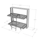 Horizontaal opvouwbaar stapelbed gemaakt in Italië - Samenwerking Viadurini