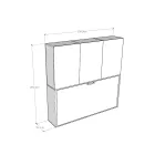 Eenpersoons Murphy-bed in verschillende samenstellingen - Samenwerking Viadurini