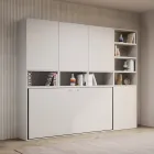 Eenpersoons Murphy-bed in verschillende samenstellingen - Samenwerking Viadurini