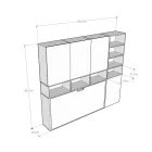 Eenpersoons Murphy-bed in verschillende samenstellingen - Samenwerking Viadurini