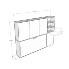 Eenpersoons Murphy-bed in verschillende samenstellingen - Samenwerking Viadurini