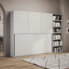 Eenpersoons Murphy-bed in verschillende samenstellingen - Samenwerking Viadurini