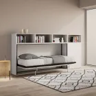 Eenpersoons Murphy-bed in verschillende samenstellingen - Samenwerking Viadurini