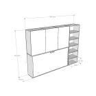 Eenpersoons Murphy-bed in verschillende samenstellingen - Samenwerking Viadurini