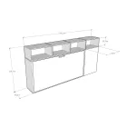 Eenpersoons Murphy-bed in verschillende samenstellingen - Samenwerking Viadurini