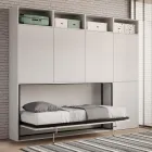 Eenpersoons Murphy-bed in verschillende samenstellingen - Samenwerking Viadurini