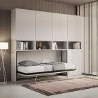 Eenpersoons Murphy-bed in verschillende samenstellingen - Samenwerking Viadurini
