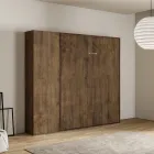 Queensize bed met verticale opklapbare zuil en kolom - Magicompare Viadurini