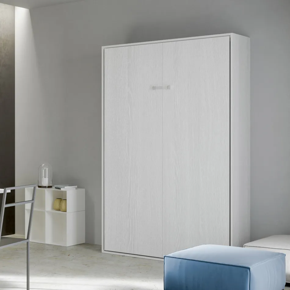 Queensize bed met verticale opklapfunctie in verschillende afwerkingen - Magicompare Viadurini