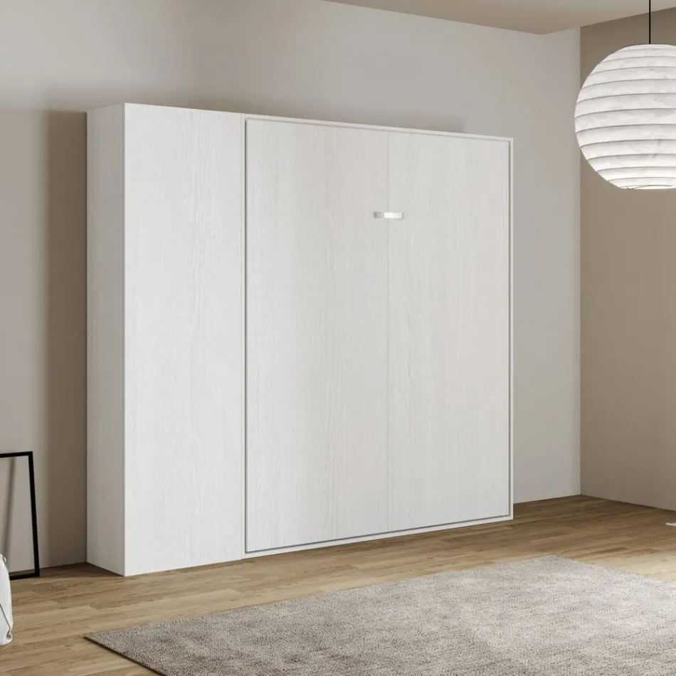 Verticaal opklapbaar Frans bed met kolom - Magicompare Viadurini