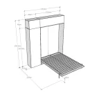 Verticaal opklapbaar Frans bed met wandmeubel en kolom - Magicompare Viadurini