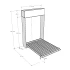Verticaal opklapbaar Frans bed met wandmeubel - Magicompare Viadurini