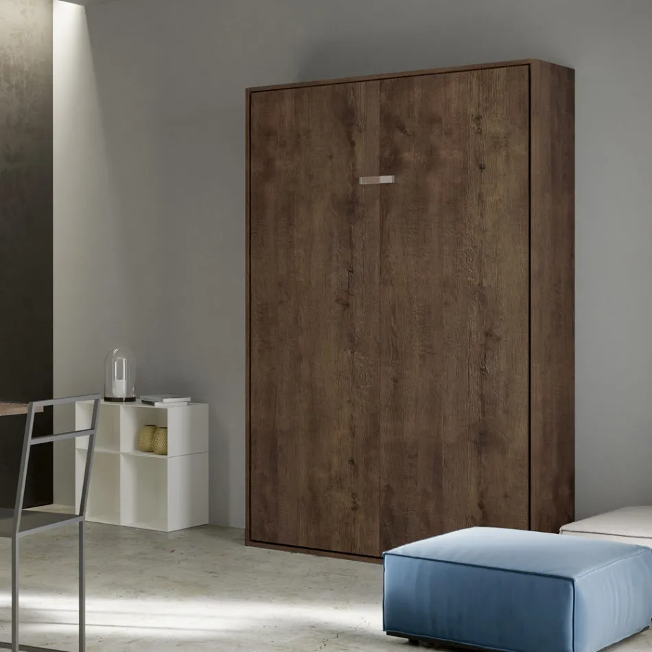 Verticaal opklapbaar Frans bed in verschillende afwerkingen - Magicompare Viadurini