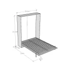 Verticaal opklapbaar Frans bed in verschillende afwerkingen - Magicompare Viadurini