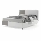 Bed met dubbele container in Bicolor Ecoleather Made in Italy - Jasmine Viadurini
