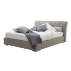 Bed met dubbele container in ecoleer of stof Made in Italy - Bambola Viadurini