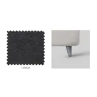 Eenpersoonsbed met stoffen hoofdeinde Made in Italy - Fiuto Viadurini