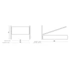 Eenpersoonsbed met stoffen hoofdeinde Made in Italy - Fiuto Viadurini