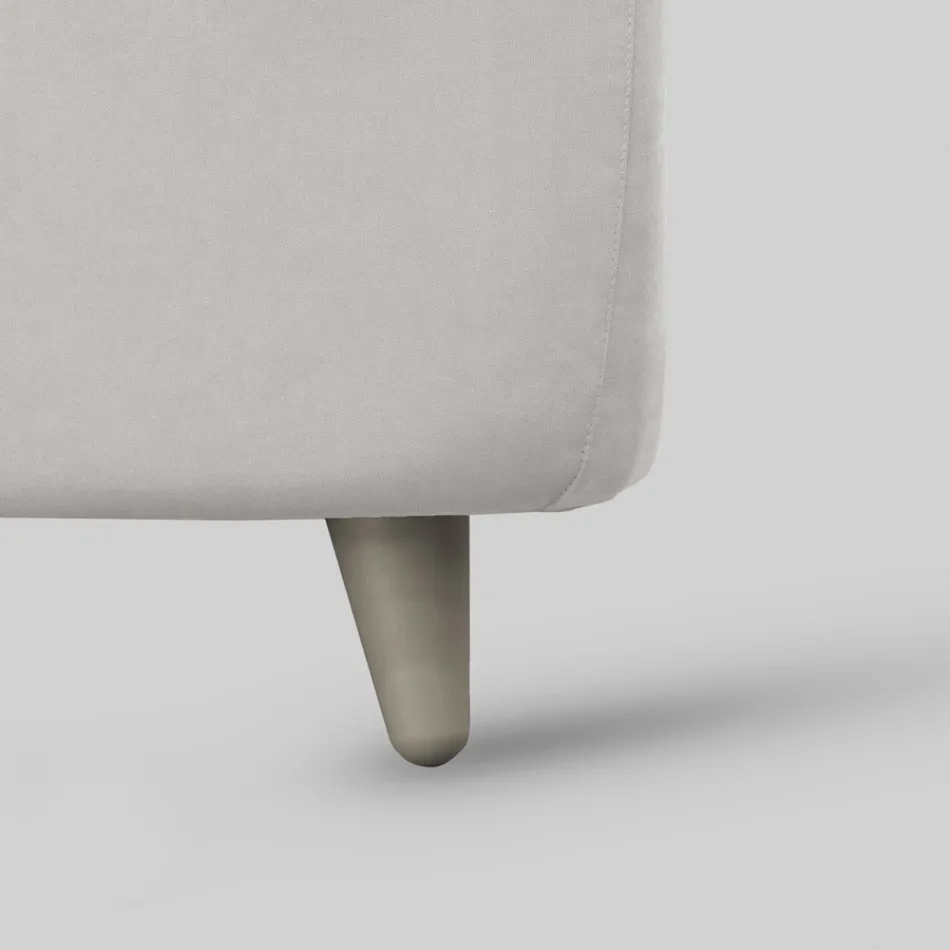 Groot bed met gevoerd hoofdeinde en voeteneinde Made in Italy - Aaron Viadurini