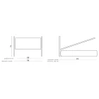 Groot bed met gevoerd hoofdeinde en voeteneinde Made in Italy - Aaron Viadurini