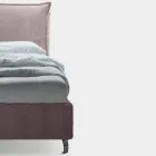 Tweepersoonsbed 160x190 met 2 zachte kussens met randplooien - Ernesta Viadurini