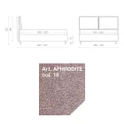 Tweepersoonsbed 160x190 met 2 zachte kussens met randplooien - Ernesta Viadurini