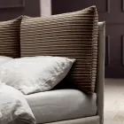 Tweepersoonsbed 160x190 met 2 zachte kussens in het hoofdeinde - Tramonti Viadurini