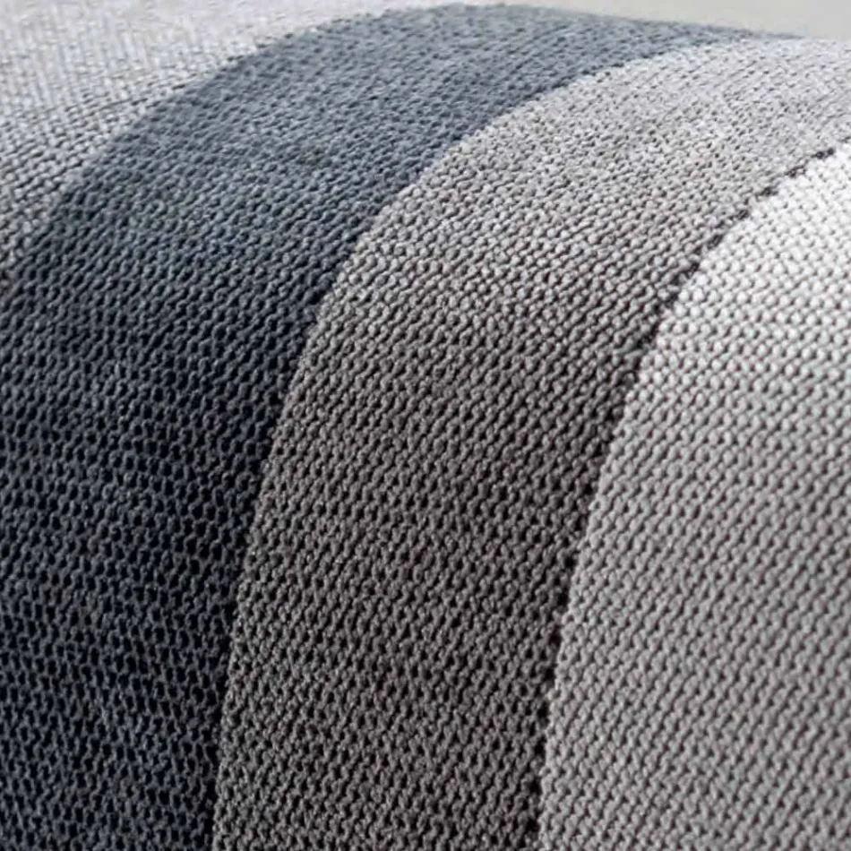 Tweepersoonsbed 160x190 met 2 tweekleurige verticale en parallelle strepen - Paolo Viadurini