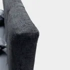 Tweepersoonsbed 160x190 met verticale reliëfkoorden - Mask Viadurini