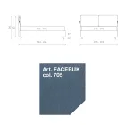 Tweepersoonsbed 160x190 met kussens die het hele hoofdeinde omsluiten - Charme Viadurini