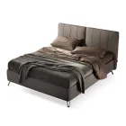 Tweepersoonsbed 160x190 met vulling met verticale koordprofielen - Nices Viadurini