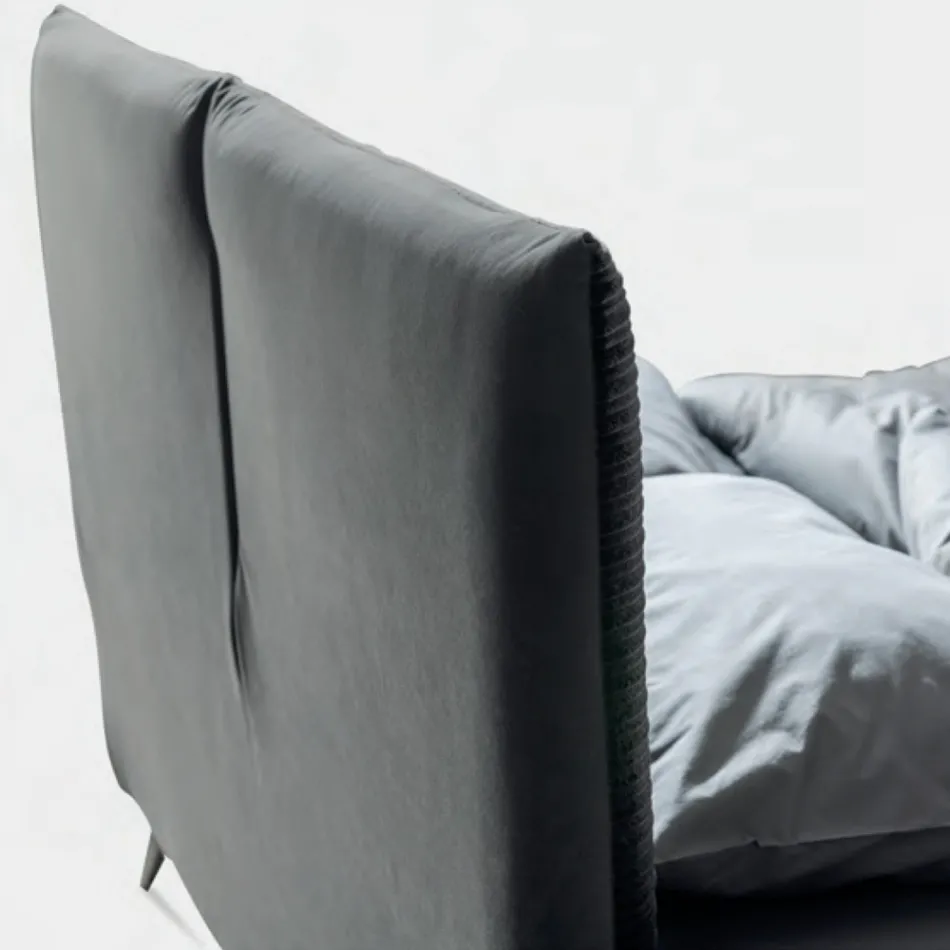 Tweepersoonsbed 160x190 met kussenvormige vulling - Brezze Viadurini