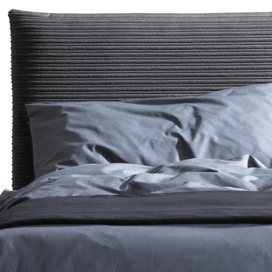 Tweepersoonsbed 160x190 met kussenvormige vulling - Brezze Viadurini