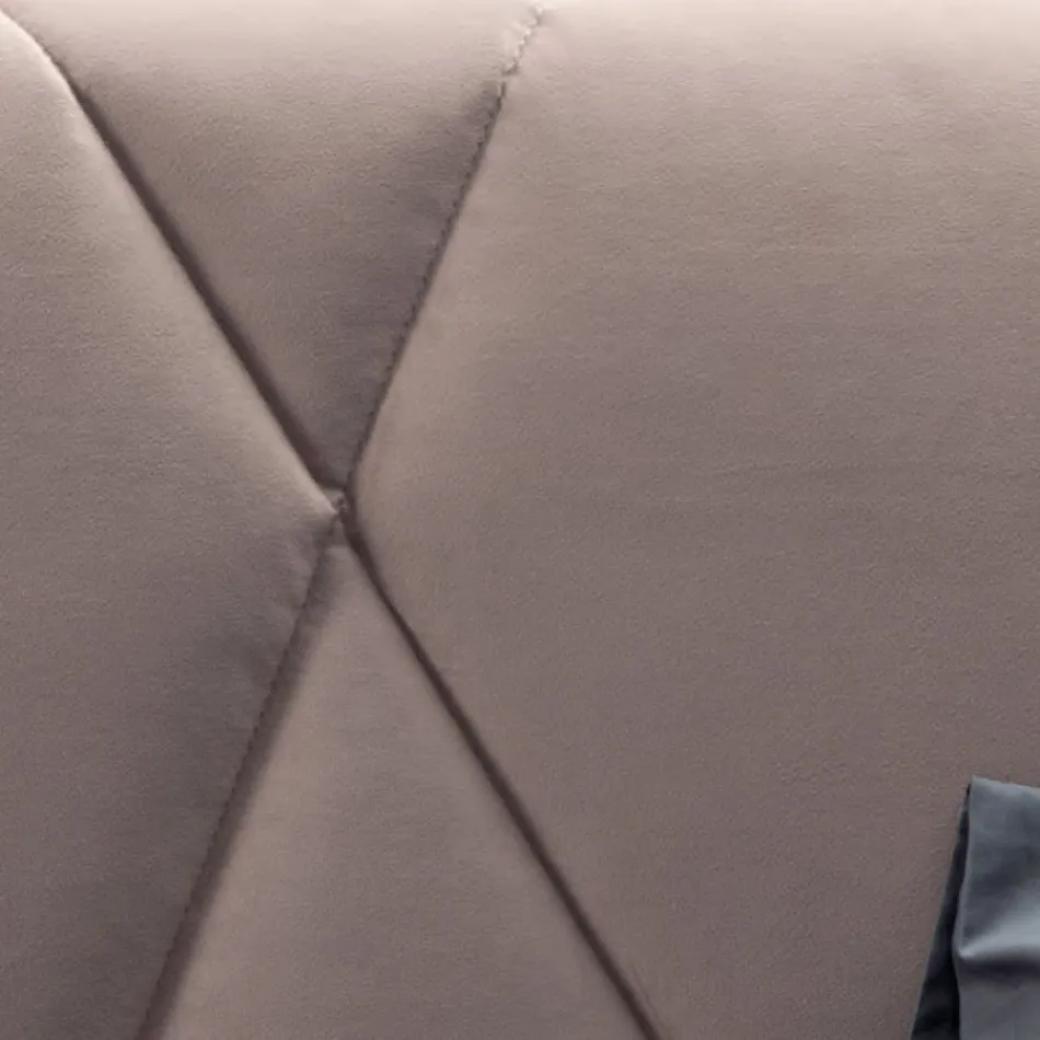 Tweepersoonsbed 160x190 met geometrische quilting - Ciottolino Viadurini