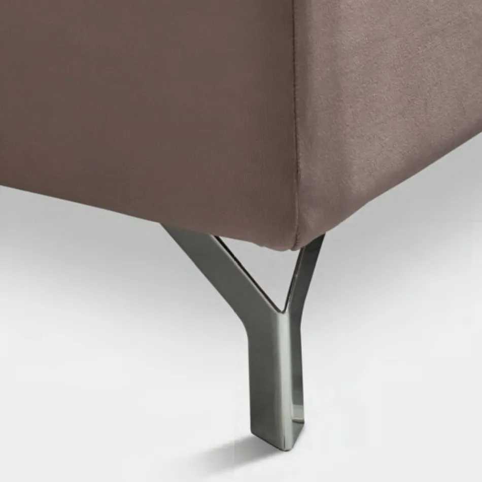 Tweepersoonsbed 160x190 met geometrisch quiltwerk - Ciottolino Viadurini