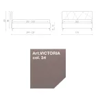 Tweepersoonsbed 160x190 met geometrische quilting - Ciottolino Viadurini