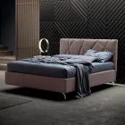 Tweepersoonsbed 160x190 met geometrisch quiltwerk - Ciottolino Viadurini