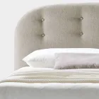 Tweepersoonsbed 160x190 met gebogen lijnen en knoppen Gemaakt in Italië - Oriente Viadurini