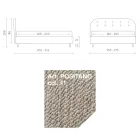 Tweepersoonsbed 160x190 met gebogen lijnen en knoppen Gemaakt in Italië - Oriente Viadurini