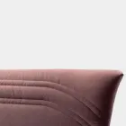 Tweepersoonsbed 160x190 met gebogen lijnen en dubbele gewatteerde band - Gioie Viadurini