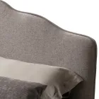 Tweepersoonsbed 160x190 met omlopend geplooid hoofdeinde Gemaakt in Italië - Rest Viadurini