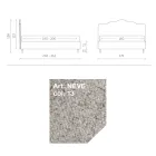 Tweepersoonsbed 160x190 met omlopend geplooid hoofdeinde Gemaakt in Italië - Rest Viadurini