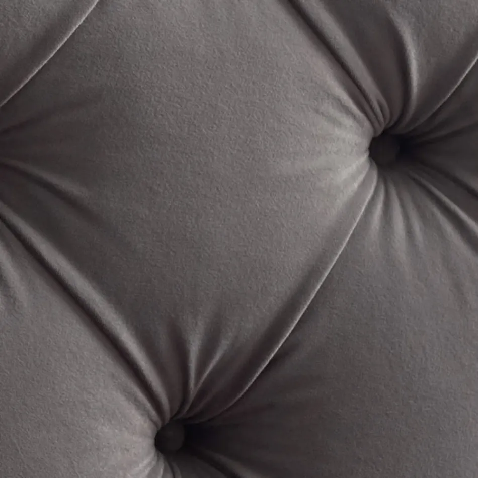 Tweepersoonsbed 160x190 met hoog en gewatteerd hoofdeinde Gemaakt in Italië - Sallie Viadurini