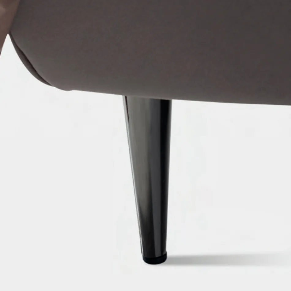 Tweepersoonsbed 160x190 met hoog en gewatteerd hoofdeinde Gemaakt in Italië - Sallie Viadurini