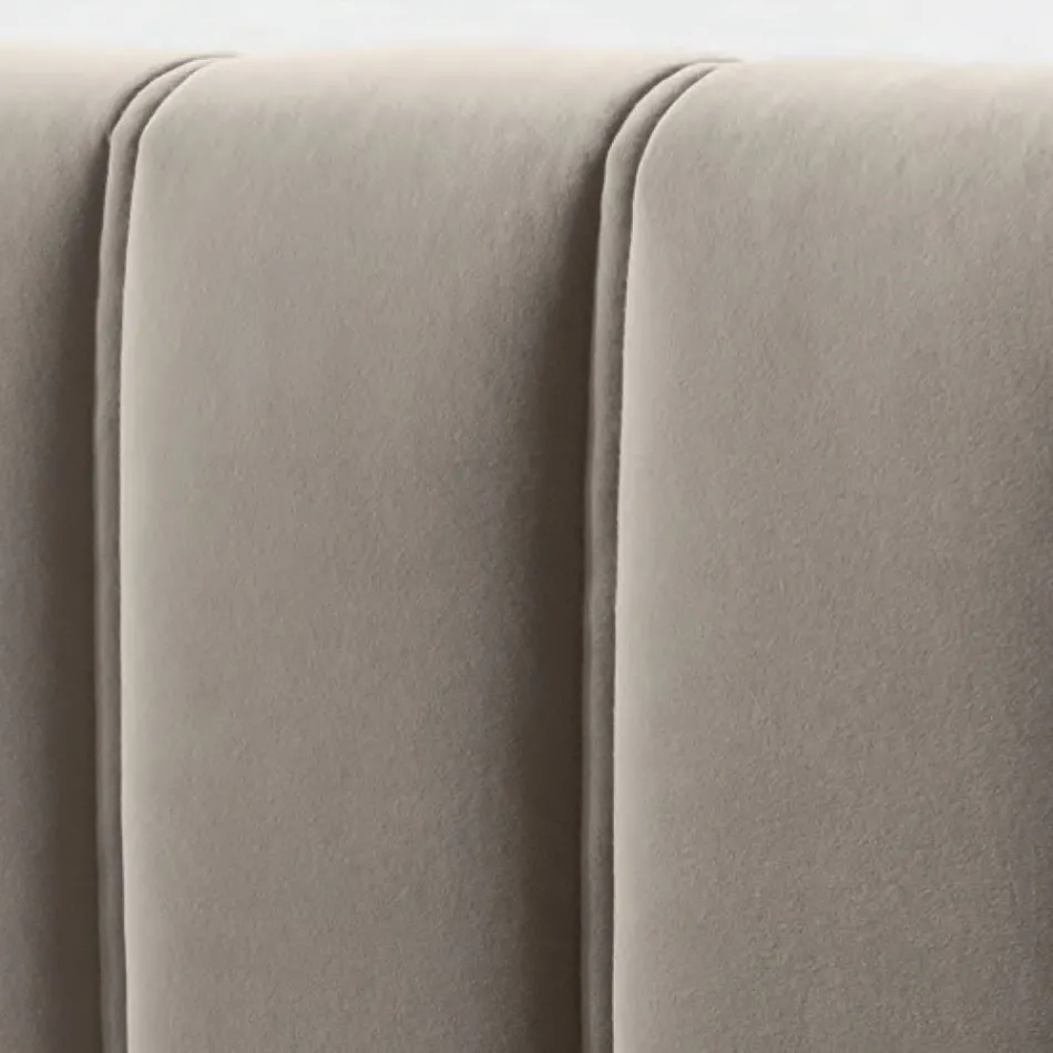 Tweepersoonsbed 160x190 met quiltwerk met brede verticale banden - Magan Viadurini