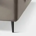 Tweepersoonsbed 160x190 met quiltwerk met brede verticale banden - Magan Viadurini